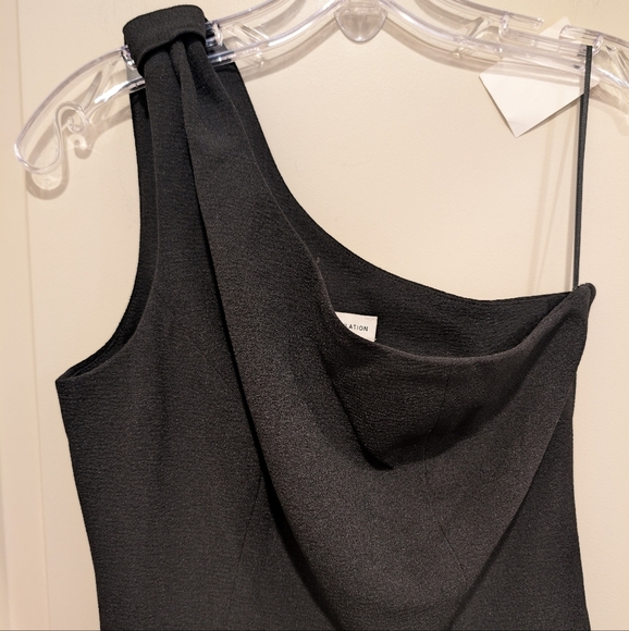 NWOT Dress the Population One-Shoulder Black Georgina Gown Size Small - Picture 16 of 16